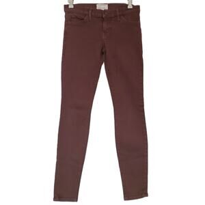 CURRENT/ELLIOTT The Ankle Skinny low rise waist retro jeans in garnet Size 27